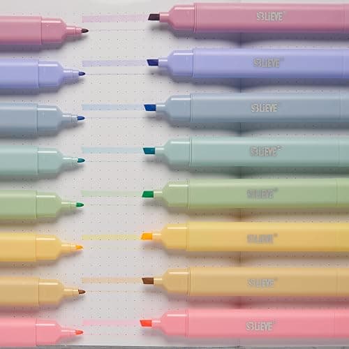BLIEVE- Aesthetic Bible Highlighters No Bleed Through Assorted Colors, Cute Highlighter Dual Tip For Journaling Supplies And School Accessories, Bible Highlighters And Pens No Bleed (CANDY) thumbnail 3