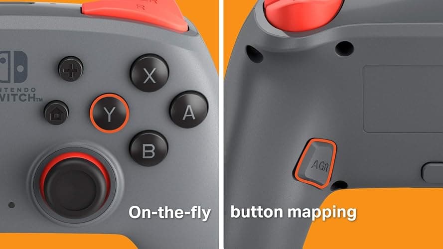 PowerA Nano Enhanced Wireless Controller for Nintendo Switch - Grey-Neon thumbnail 7