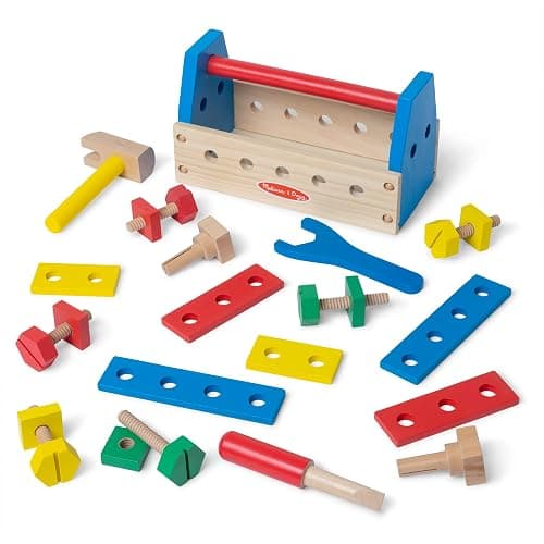 Melissa & Doug Take-Along Tool Kit Wooden Construction Toy (24 pcs) thumbnail 4
