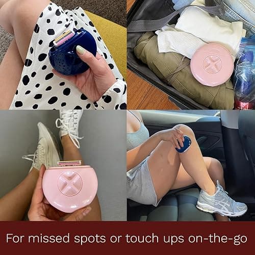 Alleyoop Portable Travel Razors For Women - On-the-Go Mini Triple-Blade Razor & Shaver - Clean & Close Shave with Moisturizing Bar & Refillable Spray Bottle - Gentle for All Skin Types (Dusty Pink) thumbnail 2