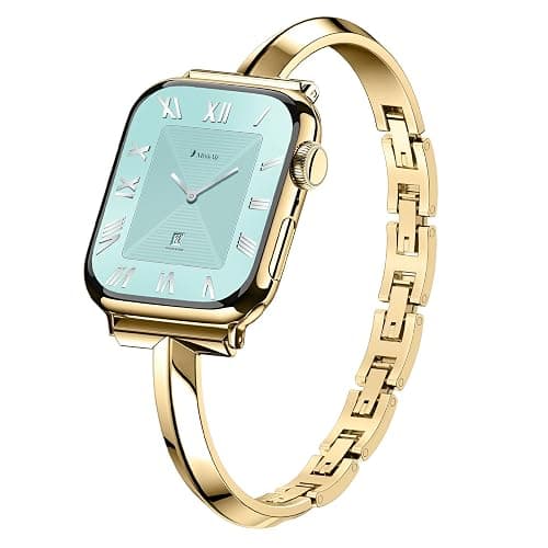 Missair Thin Band Compatible with Apple Watch 38mm 40mm 41mm 42mm 44mm 45mm 46mm 49mm for Women, Slim Bracelet Designer Dressy Stainless Steel Metal Strap for iWatch Series 11 10 9 8 7 6 5 4 SE Ultra - Image 1