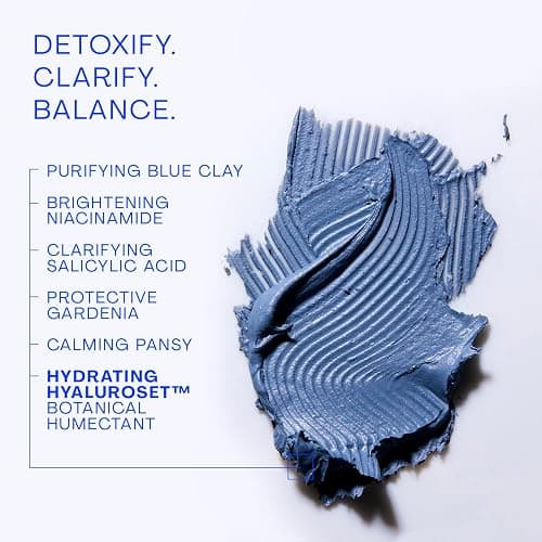 The Outset Purifying Blue Clay Mask - Gentle Fragrance Free Non-Drying Detox - Hydrating, Clarifying for Blackheads and Pores - Clean, Vegan, Gluten Free - All Skin Types, Sensitive Skin - 1.7 fl oz thumbnail 4