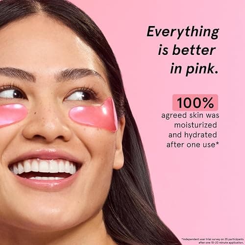 grace & stella Award Winning Under Eye Mask - Reduce Dark Circles, Puffy Eyes, Undereye Bags, Wrinkles - Gel Under Eye Patches - Small Birthday Gifts - Vegan Cruelty-Free (Pink, 6 Pairs) | Reduce Dark Circles, Undereye Bags, Wrinkles - Gel Under Eye Mask- Small Birthday Gifts - Vegan Cruelty-Free (Pink, 6 Pairs) thumbnail 2