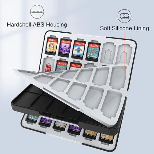 HEIYING Game Card Case for Nintendo Switch 2 / Switch OLED,Customized Pattern Portable Travel Carry Case with 48 Game Card Slots and 24 Micro SD Cards Slots thumbnail 4