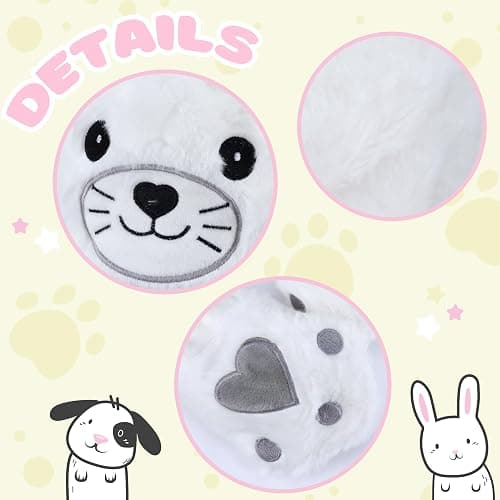Bubblepompom Animal Hat with Ears Moving Jumping Pop Up Beating Hat Plush Holiday Cosplay Dress Up Funny Gift for Kids thumbnail 4