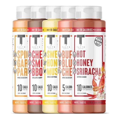 Taste Flavor Co. Grilling, Dipping Sauce and Marinade, Great Tasting, Low-Calorie Sauces, Keto Friendly, No Oils (5 Pack, Variety) - Image 1