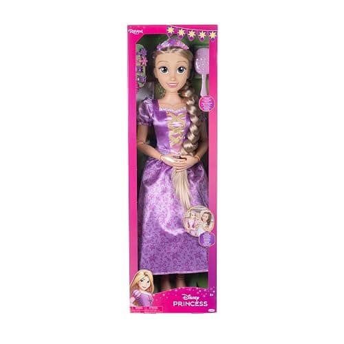 Disney Princess Rapunzel Doll Playdate 32” Tall & Poseable, My Size Articulated Doll in Purple Dress, Comes with Brush to Comb Her Long Golden Hair, Flower Garland Hairband & Hair Pins thumbnail 7