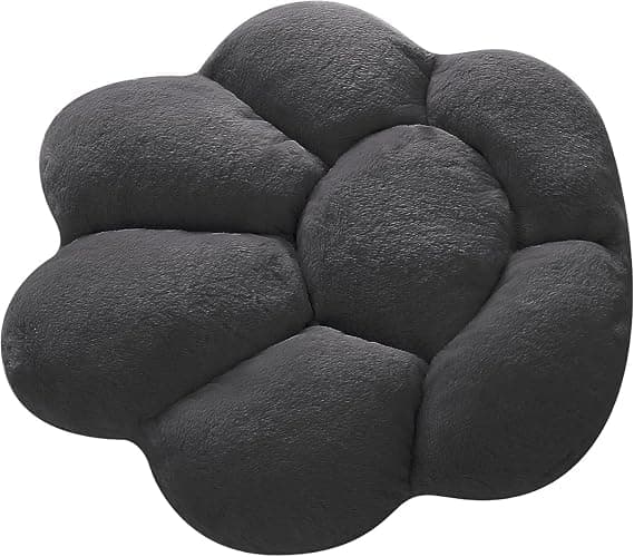 LANPEW Katze Pfot Rückenkissen Sitzkissen Cute Cat Paw Stuhlkissen Plüsch Komfort Sitzpolster Büro Lazy Warm Sitzkissen Bett Tatami Bodenkissen für Home (Schwarz, 60x60cm) thumbnail 6
