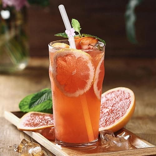 6 PCS Glass Straws Drinking, Reusable Glass Straw with 2 Cleaning Brush, Cute Bent Straws with Heart Butterfly Turtle Fruit Charms for Smoothies, Cocktails, Coffee, Juice thumbnail 2