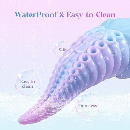 Monster Dildo Adult Sex Toys: Luminous Thick Tentacle Dildo with Suction Cup, 8.7" Big Dragon Dildos Liquid Silicone Anal Toys Prostate Massager for G Spot & P Spot thumbnail 5