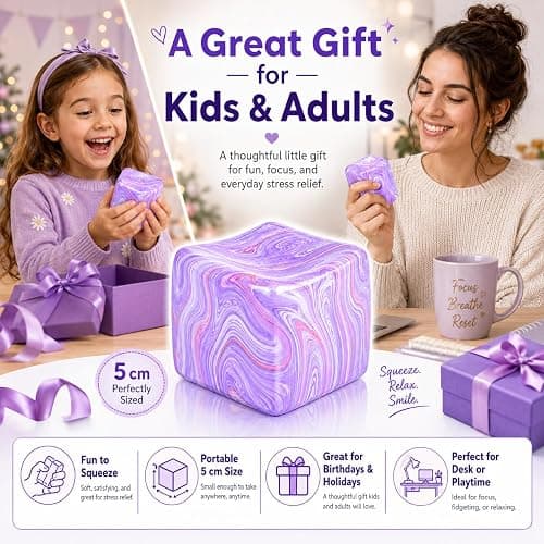 Fidget Toys Squishy Stress Cube, Stress Balls for Teenager, Soft Sensory Fidget Toy for Stress & Anxiety Relief for Teenager&Adult, Fidgets for Classroom Prize（1） thumbnail 7