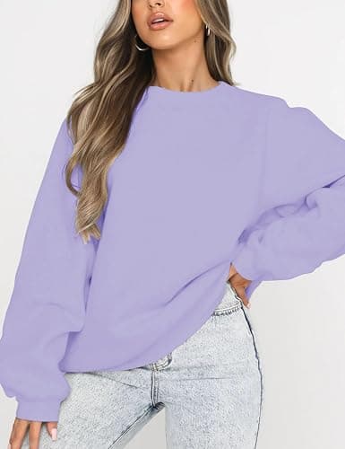 Orchidays Women's Casual Crewneck Sweatshirt Long Sleeve Loose Fitting Pullovers Fall Tops thumbnail 2