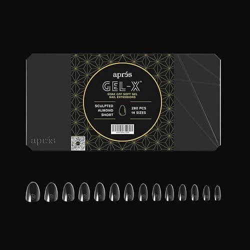 Aprés Gel-X® Almond Box of Nail Tips | 280 Gel-X Tips, Soft Tips, 14 Sizes 00-9 | Half-sizes Included (Sculpted Almond Short, 280 Count) thumbnail 3