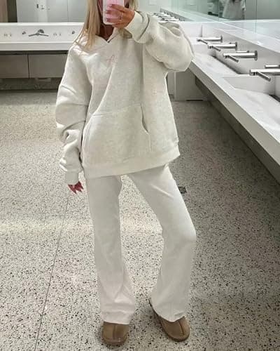 Women Bow Embroidery Hoodie Teen Girls Cute Graphic Hooded Loose Preppy Y2K Long Sleeve Pullover Hoodie Tops thumbnail 4
