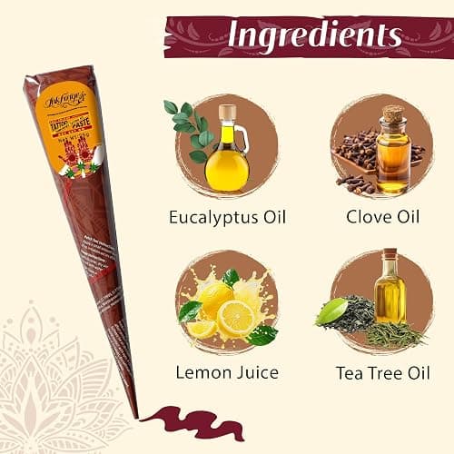 14 Pcs Temporary Tattoo Cone Kit-4 Black,4 Cherry,6 Reddish-Brown,Diy Art | India Body Skin Paint Tattoos Paste for Women, Men & Teens, Perfect for Festivals, Party & Gifts,Family Friends Share thumbnail 2