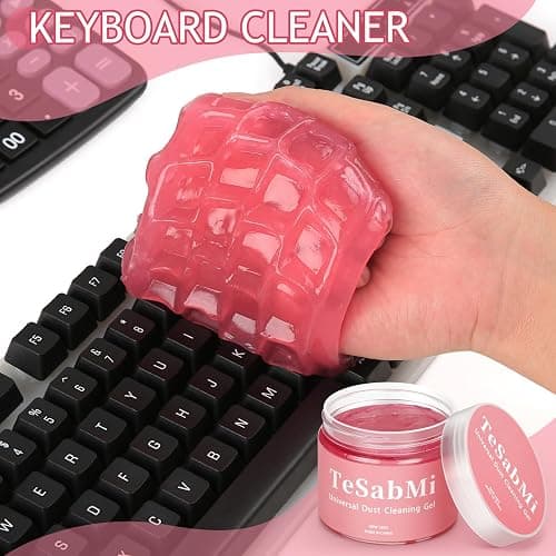 TeSabMi Car Cleaning Gel Car Cleaning Putty Car Putty Car Interior Cleaner Car Slime Car Detailing Kit Car Accessories White Elephant Gifts for Men Women Teens Adults Christmas Stocking Stuffers Pink thumbnail 7