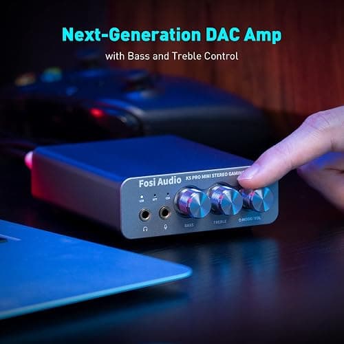 Fosi Audio K5 Pro Gaming DAC Headphone Amplifier Mini Hi-Fi Stereo Digital-to-Analog Audio Converter USB Type C/Optical/Coaxial to RCA/3.5MM AUX for PS5/PC/MAC/Computer thumbnail 6