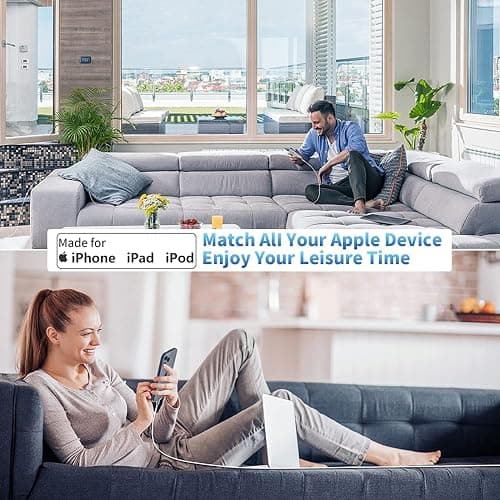 iPhone 13 12 11 Fast Charger [Apple MFi Certified] 2Pack 20W PD USB C Wall Charger Type C Power Adapter Lightning Cable Cord Compatible with Apple iPhone 13 Pro/12/12/11/11Pro Max/XS/XR/X/8/SE/iPad thumbnail 8