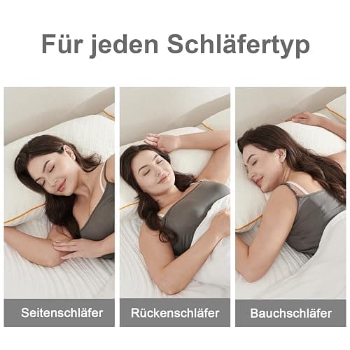 Twirest Kopfkissen 40x80cm（2er Set）, Memory Foam Kissen - gefülltes Schlafkissen, Höhenverstellbares Kopfkissen mit Reißverschluss, Abnehmbarer/Waschbarer Kopfkissenbezug thumbnail 5