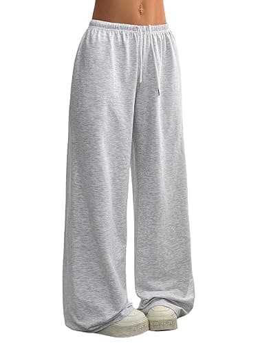 SOLY HUX Women's Baggy Sweatpants Drawstring Waist Wide Leg Loose Casual Long Pants - Image 1