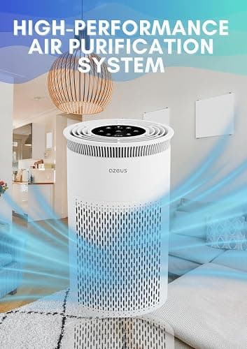 AZEUS Air Purifier for Home Pets Hair Dust in Bedroom Up Top 843 ft² H13 True HEPA Filter, 25db Filtration System Cleaner Odor Eliminators, Ozone Free, Remove 99.97% Dust Smoke VOCs thumbnail 6