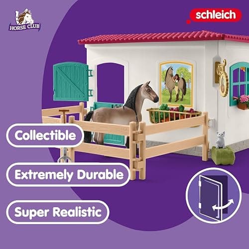 Schleich Horse Club - 85 PC Tack Room Stable Extension Toy Playset with Rider Sarah Action Figure, Horse Figurine and Accessories for Girls and Boys - Interactive, Realistic Kids Toys Ages 5+ | 42591 thumbnail 4