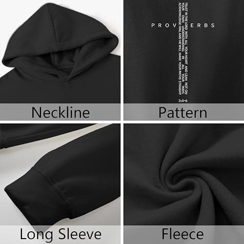 Lubpow Christian Hoodies for Men Inspirational Religious Faith Cross Sweatshirts Vintage Bible Verse Graphic Hoodie Pullover thumbnail 7