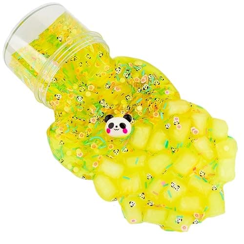 9 Pack Cloud Slime Kit, with 3 Jelly Cube Crunchy Slime 3 Cloud Slime 3 Butter Slime, Soft Non-Sticky, with Panda, Peach Charms, Stress Relief Toy for Girls Boys, Birthday Gift, Kids Party Toys thumbnail 2