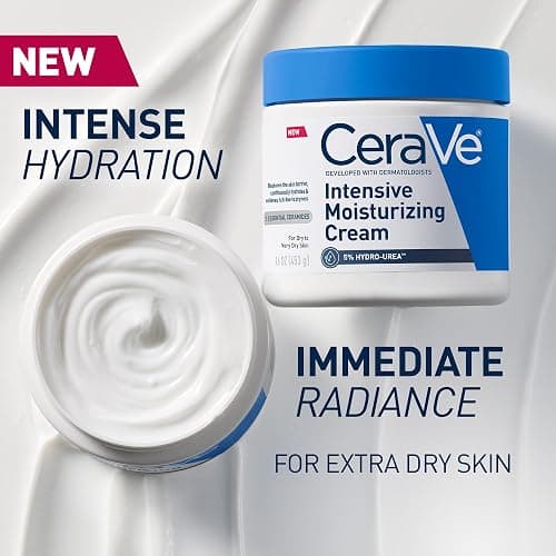 CeraVe Intensive Moisturizing Cream, Body Moisturizer With Shea Butter, 72H Hydration + Skin Barrier Repair, Fragrance-Free Body Lotion For Extremely Dry Skin, 19oz thumbnail 2