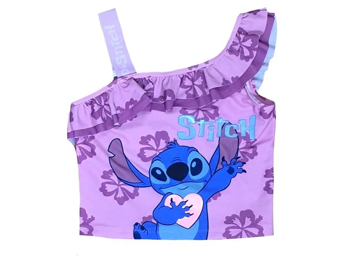 Disney Lilo & Stitch Girls Swimsuit, One Piece Swimming Costume, Ages 5 to 13 Years Old thumbnail 2