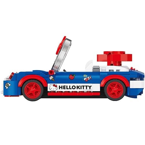 Brickcraft Officially Licensed Sanrio Hello Kitty Convertible Car Building Set, 294-Piece Multicolor Brick Kit with Detailed Character Face, Sticker Sheet Included thumbnail 8
