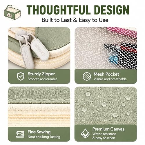 PUPTILY Pencil Case, Large Capacity Aesthetic Pencil Cases with Durable Zipper, Big Stationery Pencil Pouch for Women & Men, Adults Portable Storage Organizer Bag for College, Office, Travel (Green) thumbnail 4