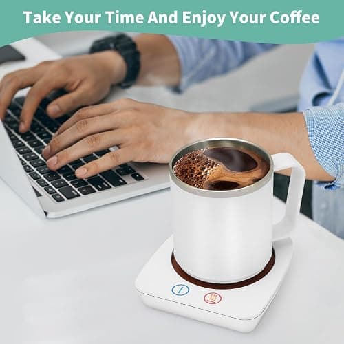 VOBAGA Mug Warmer, Coffee Warmer with 15OZ Mug Set for Home Office Home Desk, Coffee Cup Warmer with 3 Temperature Settings for Tea, Cocoa with Auto Shut Off for Holiday Birthday Coffee Gifts thumbnail 6