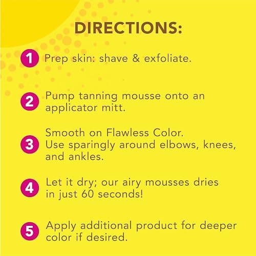 Jergens Natural Glow Instant Sun Body Mousse, Self Tanner for Ultra Deep Bronze Tan, Sunless Tanning Body Bronzer, Natural Looking Fake Tan, 6 Oz thumbnail 6