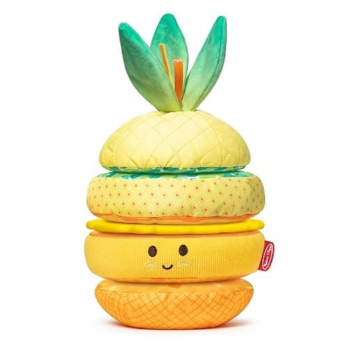 Melissa & Doug Multi-Sensory Pineapple Soft Stacker Infant Toy - Stacking Toys For Babies, Pineapple Stacking Toy For Infants - Image 1