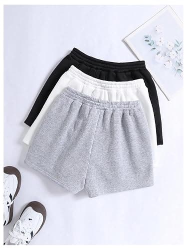 SOLY HUX Girls 3 Packs Sweat Shorts Elastic Waist Casual Summer SweatShorts Teen Apparel thumbnail 2