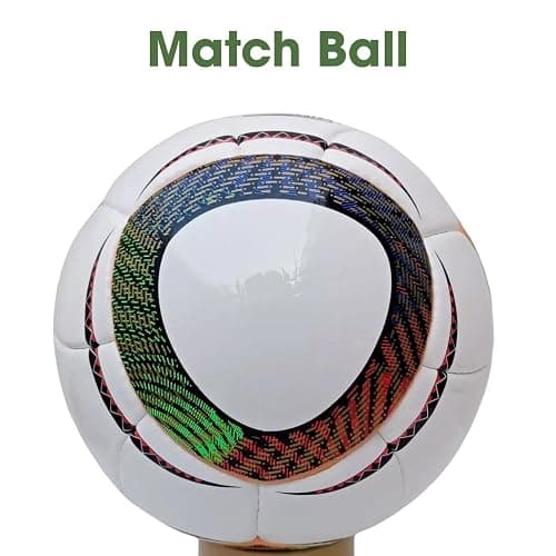 South Africa World Cup 2010 Soccer Ball Size 5, Hand Stitched World Cup Quality Soccer, Official Match Soccer thumbnail 2