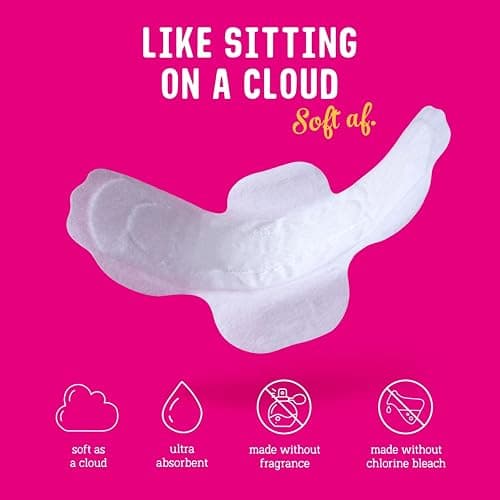 Flo - Day Menstrual Pads (16 Pack), Regular Flow | Organic Bamboo Period Pads, Leak Locking, Winged, Ultra-Thin, Absorbent, Soft & Breathable, Plant Based, Vegan, Cruelty Free thumbnail 4