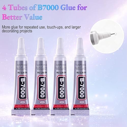33000 Pcs 30 Colors Jelly Rhinestones for Bedazzling, 3mm Flatback Resin Rhinestones Kit, All-in-One Bedazzler Kit with 4 Pcs B7000 Jewelry Glue & Tools for DIY Crafts, Clothing, Nail Art, Gifts thumbnail 5