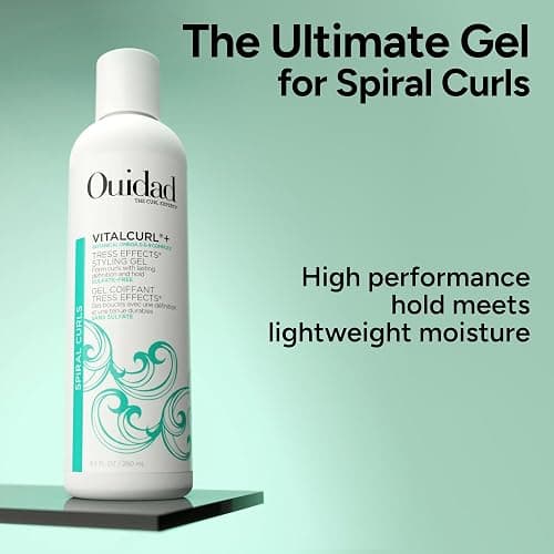 Ouidad VitalCurl+ Tress Effects Styling Gel for Spiral Curls - Lasting Definition and Strong Hold, Refresh Style With Water, Retain Moisture, Elasticity, & Bounce, Sulfate-Free & Mineral Oil Free thumbnail 8