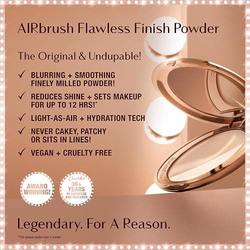 Charlotte Tilbury Airbrush Flawless Finish Setting Powder - Pore-Blurring Pressed Powder for Face Makeup to Minimize Shine with a Soft-Focus Finish thumbnail 3