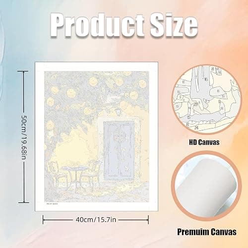 5DDIYART Lemon Fruit Paint by Numbers for Adults Beginner, Paint by Number Kits on Canvas Without Framed,Paint by Easy Acrylic Painting Home Wall Decor 16x20inch thumbnail 3