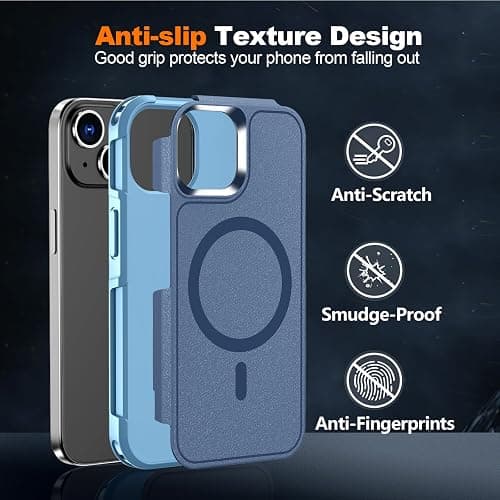Ratcase Magnetic Case for iPhone 15,14 & 13 6.1'',[Compatible with Magsafe][Heavy Duty Shockproof] [Military Grade Drop Protection][Non-Slip] Rugged Durable 6-Layer Hard Bumper Phone Cover-Dark Blue thumbnail 7