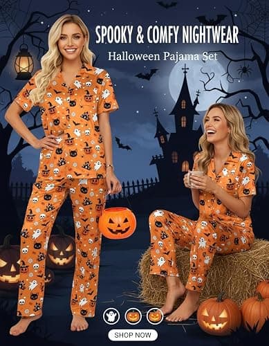 Ekouaer Silk Pajamas for Womens Set 2 Piece Fall Pjs with Pockets | Satin Short Sleeve Sleepwear, Soft Button Down Tops/ Wide Leg Pants for Lounging, Date Nights, Honeymoon, Bridal Wedding Day thumbnail 4