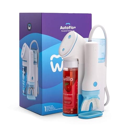 Willo Fully Automatic Kids U-Shaped Electric Toothbrush - 2 Brushing Timers, Deep-Cleans, Consistent Results, Eliminates Brushing Mistakes - Berry Splash (Medium - Kids Ages 8-11 Years) - Image 1