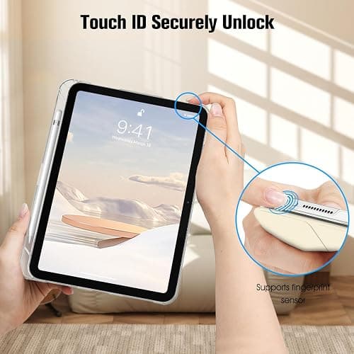 FINTIE Case for iPad (A16) 11th Generation 11 Inch (2025), iPad 10th Generation 10.9 Inch (2022) - Ultra Slim Cover with Matte Back Shell Built-in Pencil Holder, Auto Wake Sleep, Starlight thumbnail 8