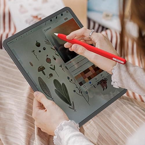 Silicone Cover Sleeve for Apple Pencil USB-C Ultra Thin Case for Pencil USB C Accessories Soft Ipad Grip Case (Black+White) thumbnail 7