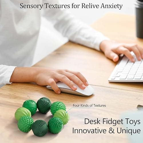 luckdoor Silicone Magnetic Balls Fidget Toys for Adults & Teens,8PCS Stress Relief Sensory Toys for Autism ADHD Anxiety,Fun Textures Gadgets,Office Desk Toy,Stocking Stuffers for Women Men Teen Gifts thumbnail 3