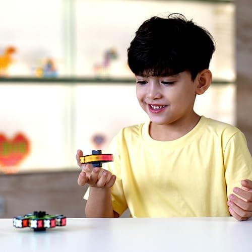TOSY Magnet Fidget Spinner Mini - 8 Blocks, 3 in 1 Toy: Transformable Fidget Spinner, Infinity Cube, 2x2 Puzzle Cube, Stress Relief, STEM Sensory Magnet Tiles Birthday Gift for Kids/Boys/Girls/Adults thumbnail 2