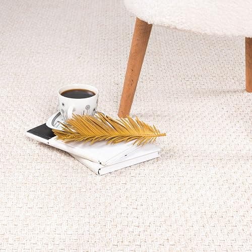 CAMILSON Easy Jute Rug 6x9, Indoor Outdoor Off-White Farmhouse Area Rugs for Living Room Patio and Kitchen Rug, Solid Woven Design, Easy-Cleaning, Washable Outside Carpet Alfombras (6 x 9) thumbnail 7